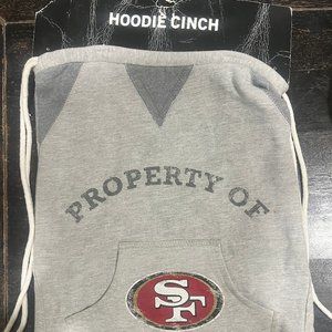 San Francisco 49ers Hoodie Cinch Backpack - Faded 49ers Logo By Little Earth
